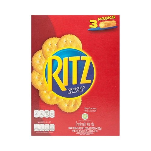 RITZ CRACKERS 300gr x 3 tubes