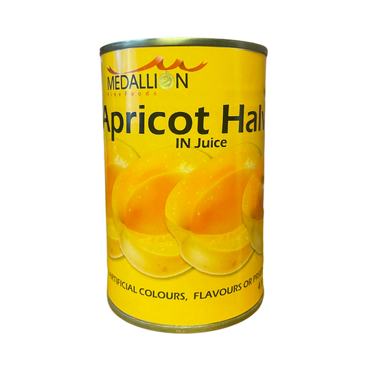 MEDALLION APRICOT HALVES 410GM