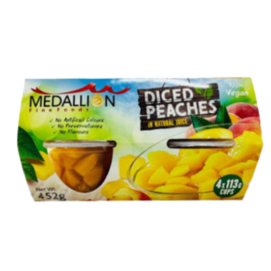 MEDALLION DICED PEACHES 452GM